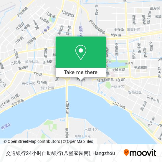 交通银行24小时自助银行(八堡家园南) map