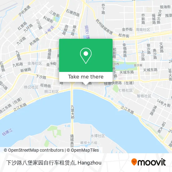 下沙路八堡家园自行车租赁点 map