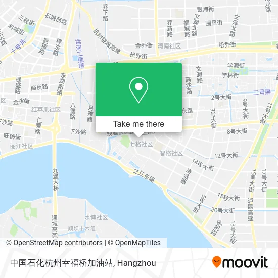 中国石化杭州幸福桥加油站 map