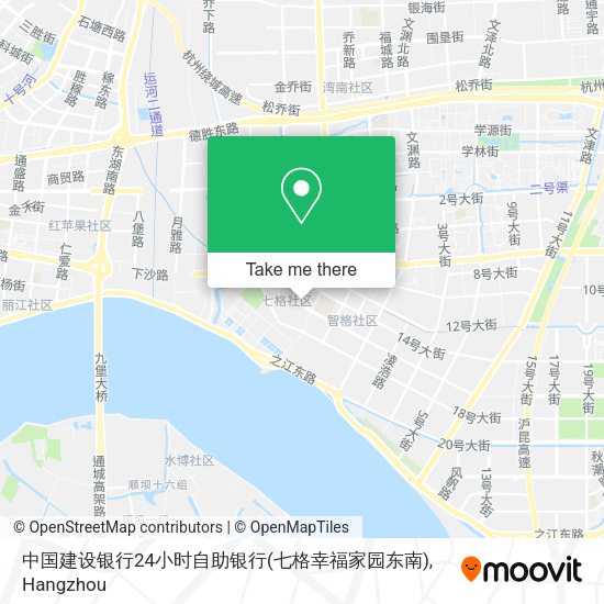 中国建设银行24小时自助银行(七格幸福家园东南) map