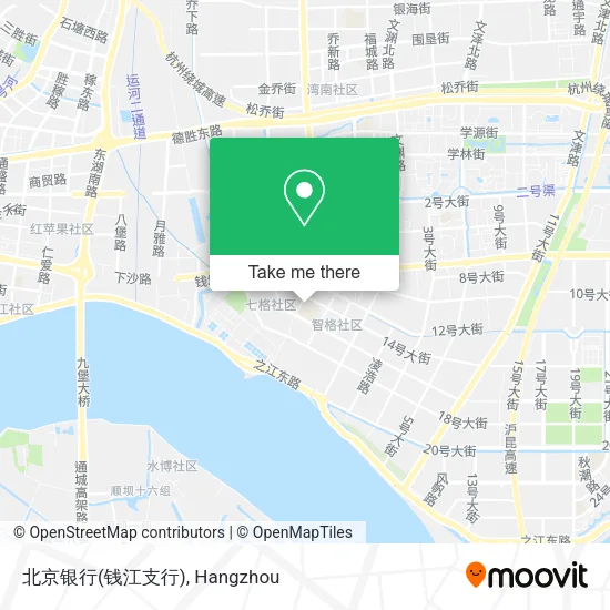 北京银行(钱江支行) map