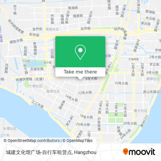 城建文化馆广场-自行车租赁点 map