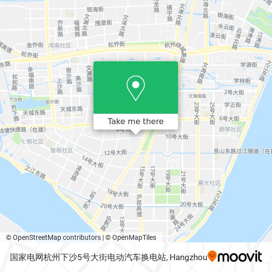 国家电网杭州下沙5号大街电动汽车换电站 map