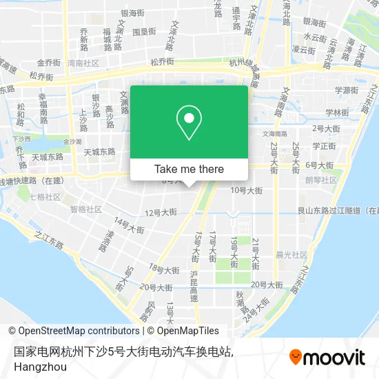 国家电网杭州下沙5号大街电动汽车换电站 map