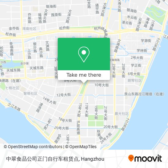 中翠食品公司正门自行车租赁点 map