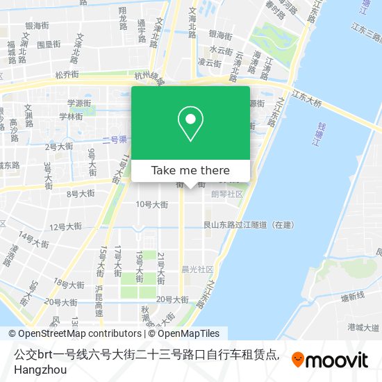 公交brt一号线六号大街二十三号路口自行车租赁点 map