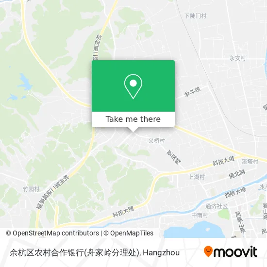 余杭区农村合作银行(舟家岭分理处) map