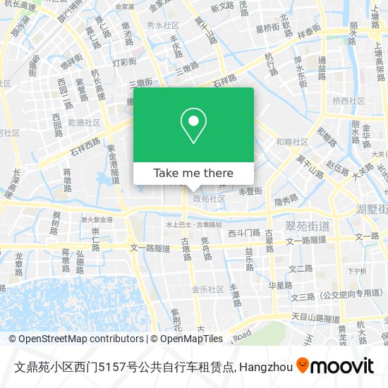 文鼎苑小区西门5157号公共自行车租赁点 map