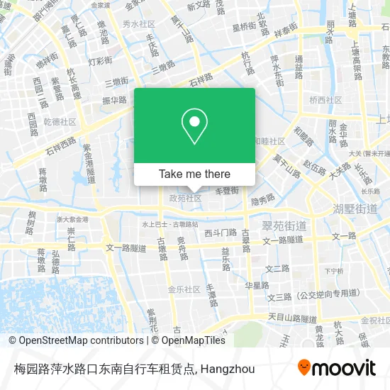 梅园路萍水路口东南自行车租赁点 map