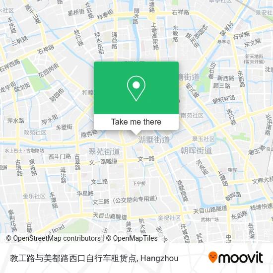 教工路与美都路西口自行车租赁点 map