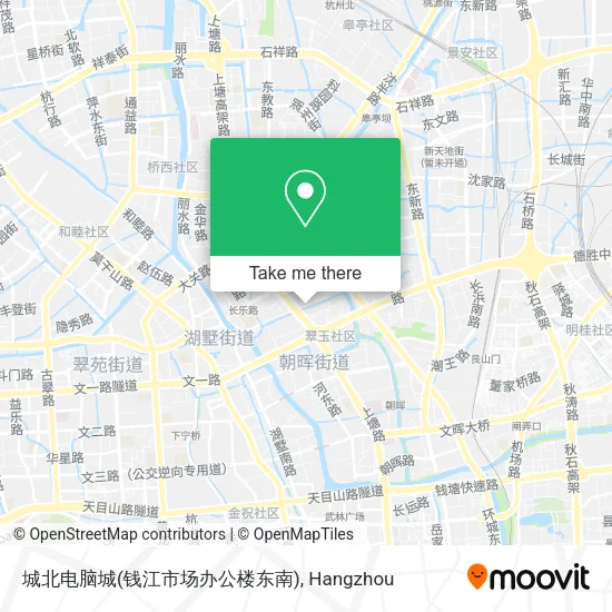 城北电脑城(钱江市场办公楼东南) map