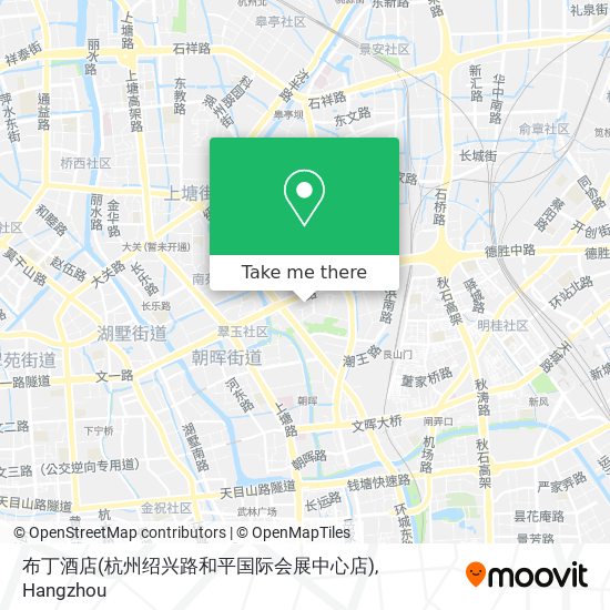 布丁酒店(杭州绍兴路和平国际会展中心店) map