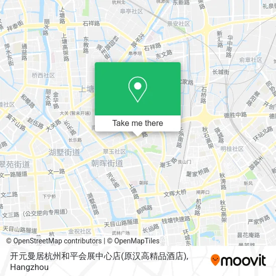 开元曼居杭州和平会展中心店(原汉高精品酒店) map