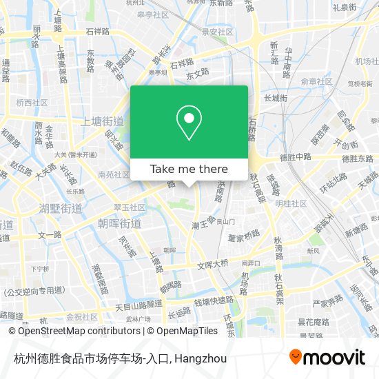 杭州德胜食品市场停车场-入口 map