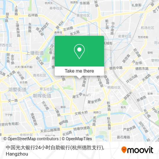 中国光大银行24小时自助银行(杭州德胜支行) map