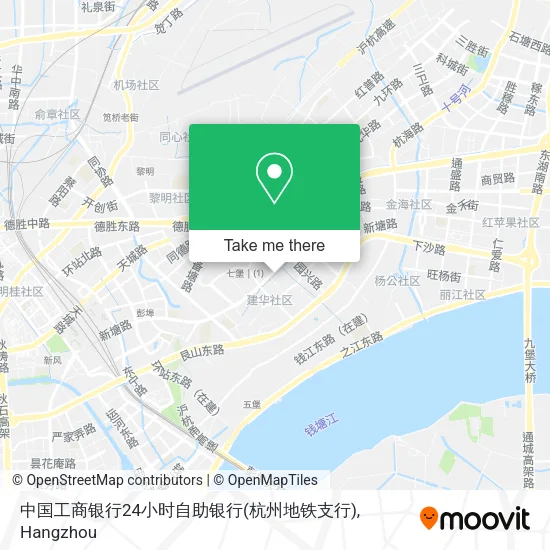 中国工商银行24小时自助银行(杭州地铁支行) map