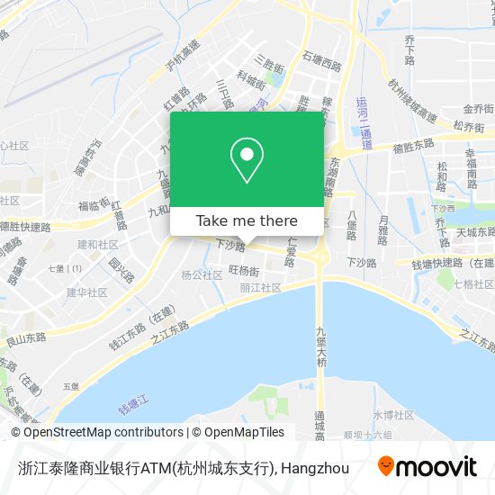 浙江泰隆商业银行ATM(杭州城东支行) map
