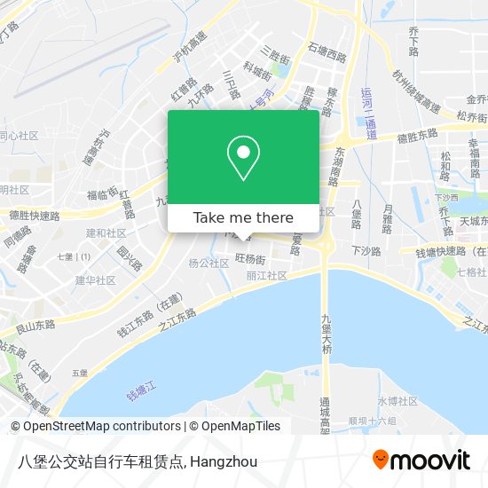 八堡公交站自行车租赁点 map