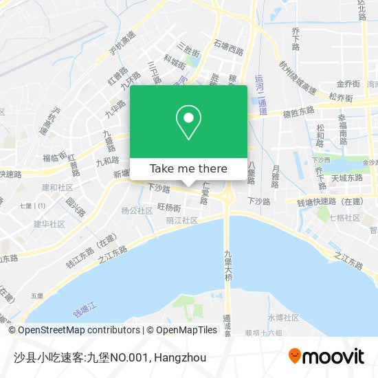沙县小吃速客:九堡NO.001 map