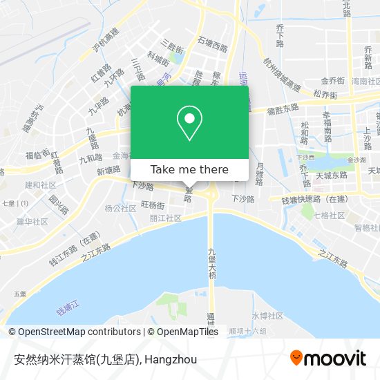 安然纳米汗蒸馆(九堡店) map