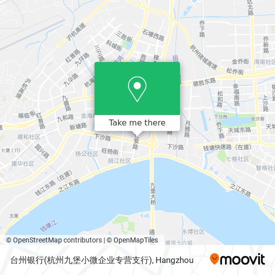 台州银行(杭州九堡小微企业专营支行) map
