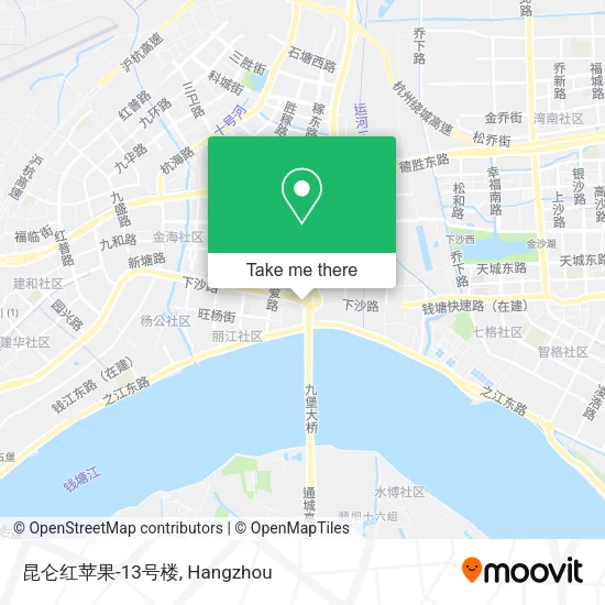 昆仑红苹果-13号楼 map