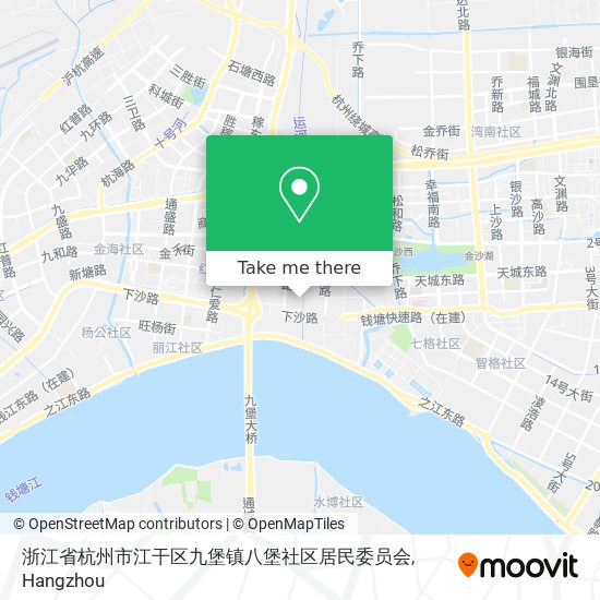 浙江省杭州市江干区九堡镇八堡社区居民委员会 map