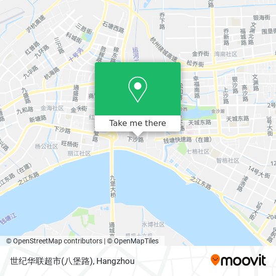 世纪华联超市(八堡路) map
