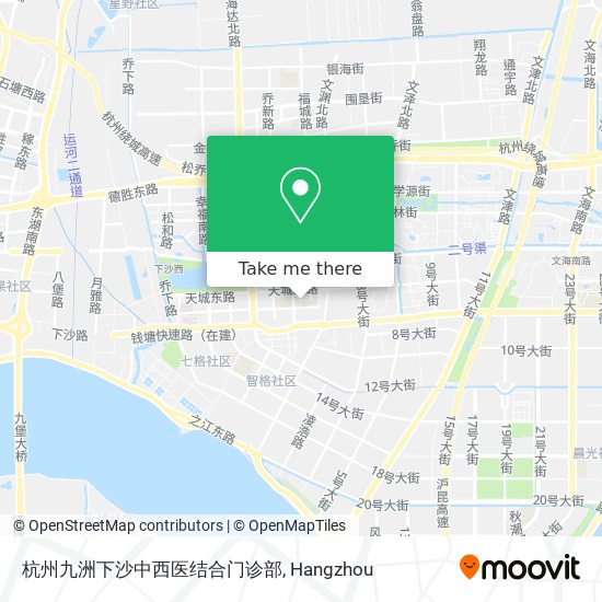 杭州九洲下沙中西医结合门诊部 map