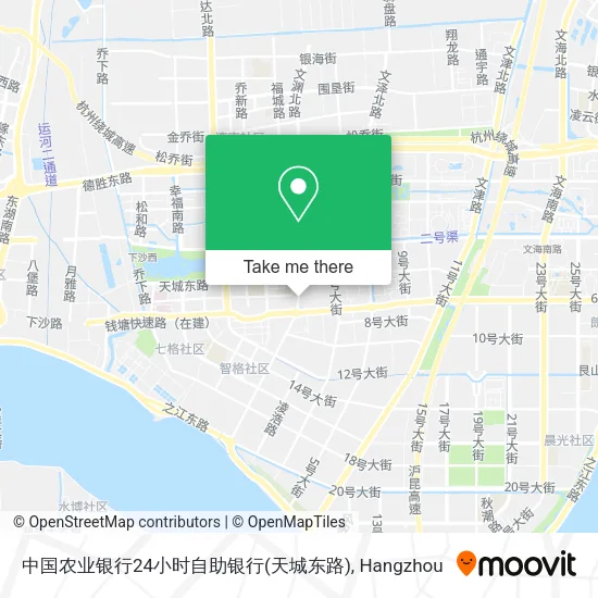 中国农业银行24小时自助银行(天城东路) map
