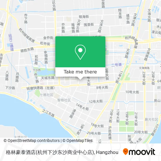 格林豪泰酒店(杭州下沙东沙商业中心店) map