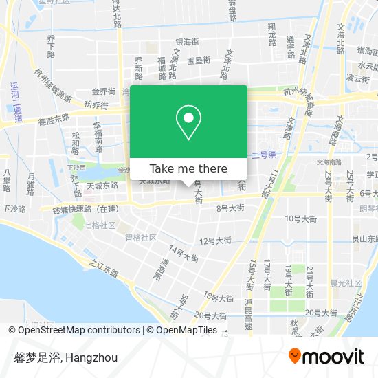 馨梦足浴 map