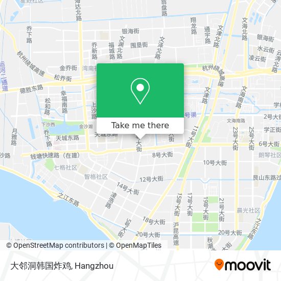 大邻洞韩国炸鸡 map