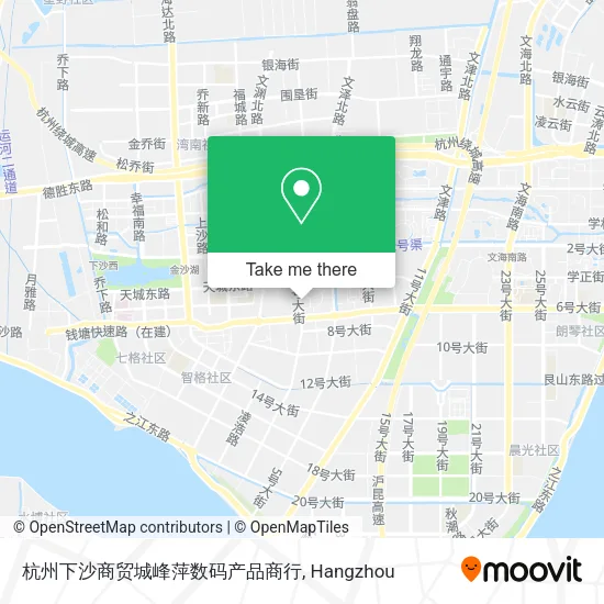 杭州下沙商贸城峰萍数码产品商行 map