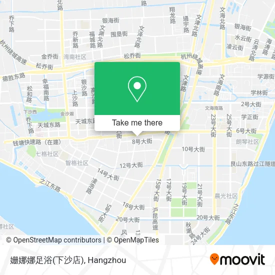 姗娜娜足浴(下沙店) map