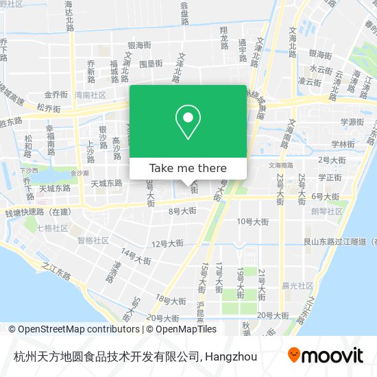 杭州天方地圆食品技术开发有限公司 map