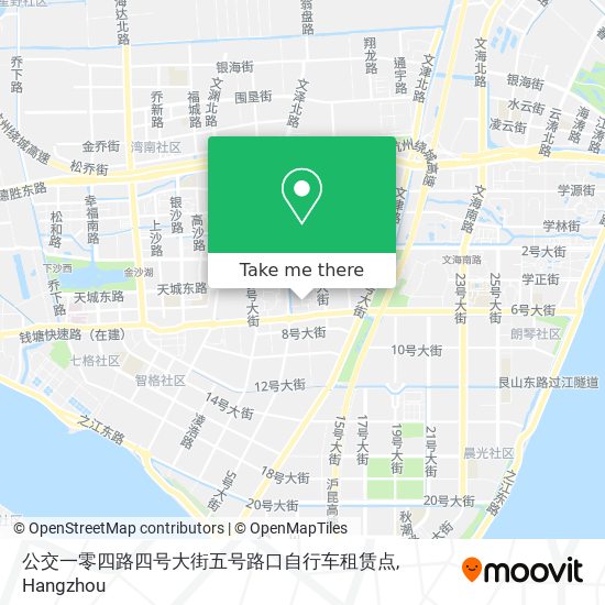 公交一零四路四号大街五号路口自行车租赁点 map
