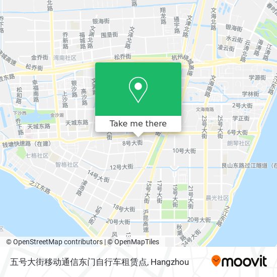 五号大街移动通信东门自行车租赁点 map