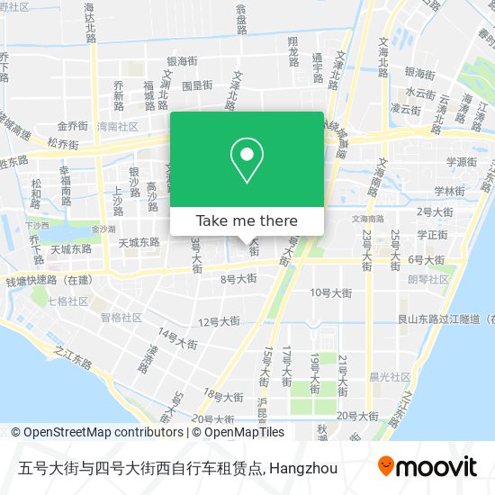 五号大街与四号大街西自行车租赁点 map