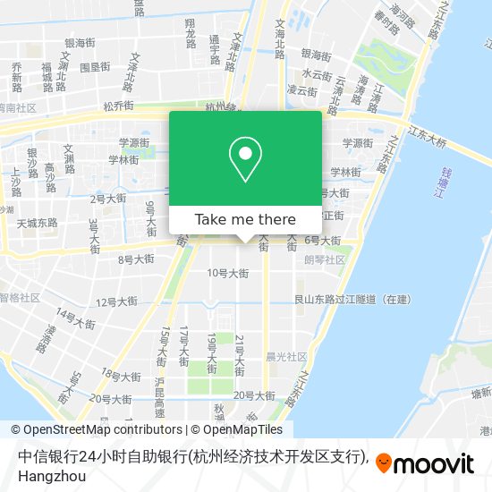 中信银行24小时自助银行(杭州经济技术开发区支行) map