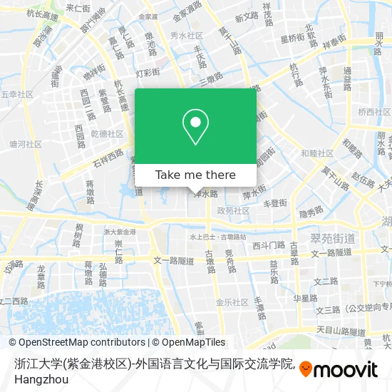 浙江大学(紫金港校区)-外国语言文化与国际交流学院 map