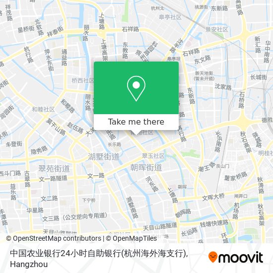 中国农业银行24小时自助银行(杭州海外海支行) map