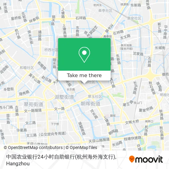 中国农业银行24小时自助银行(杭州海外海支行) map