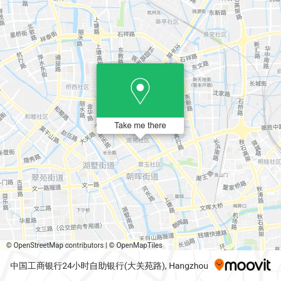 中国工商银行24小时自助银行(大关苑路) map