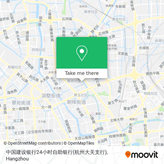 中国建设银行24小时自助银行(杭州大关支行) map