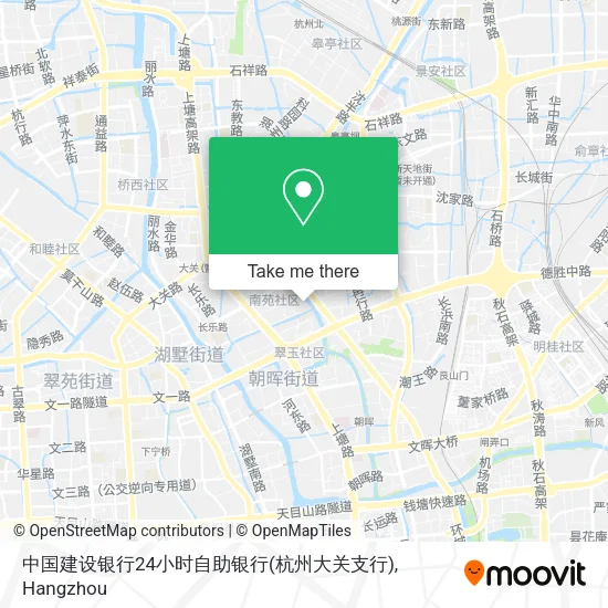中国建设银行24小时自助银行(杭州大关支行) map
