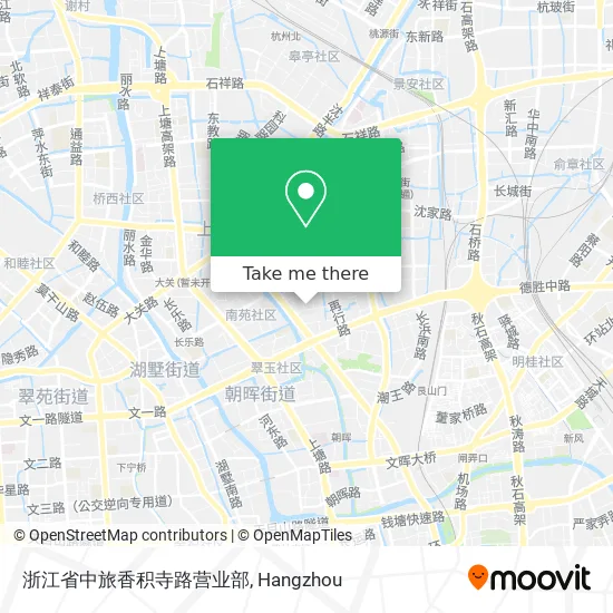 浙江省中旅香积寺路营业部 map