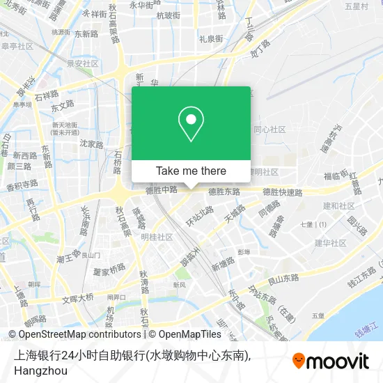 上海银行24小时自助银行(水墩购物中心东南) map