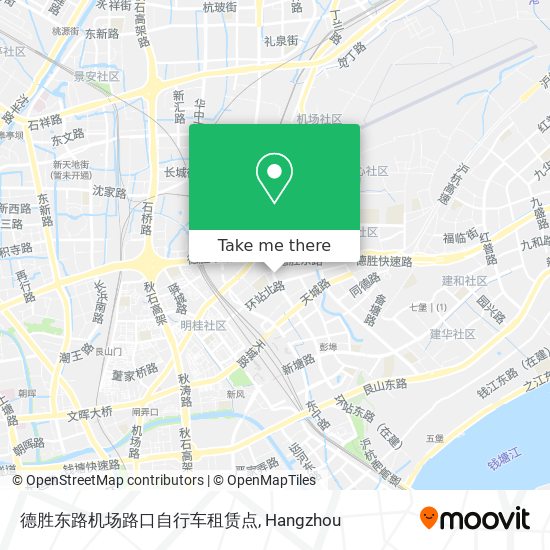 德胜东路机场路口自行车租赁点 map