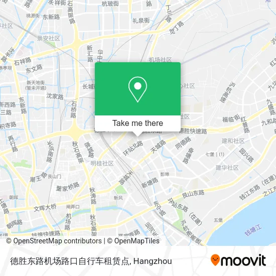 德胜东路机场路口自行车租赁点 map